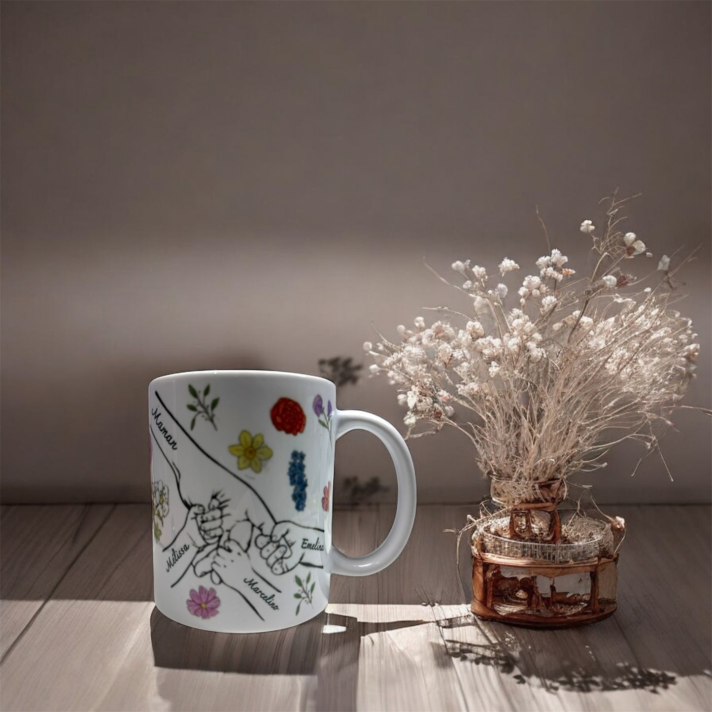 Tasses « maman et ses petits cœurs »