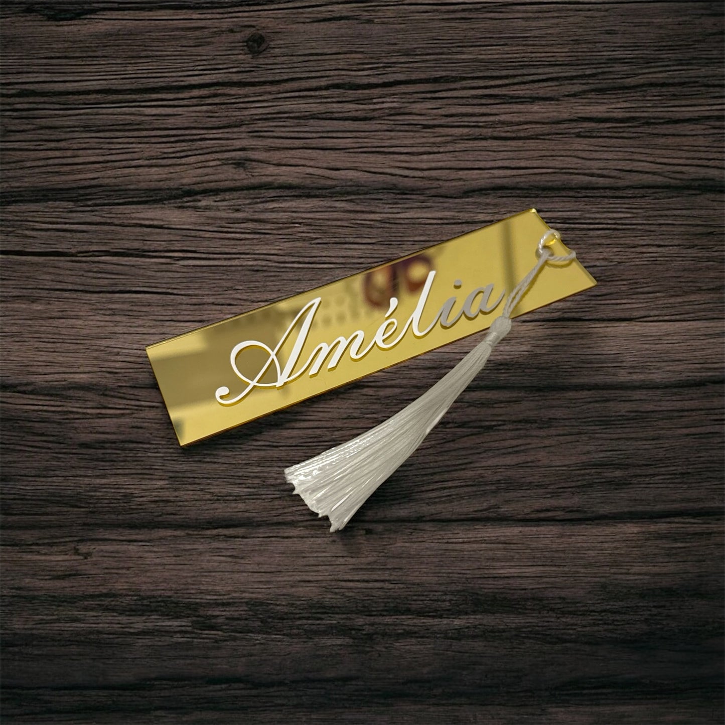 Marque page miroir en or