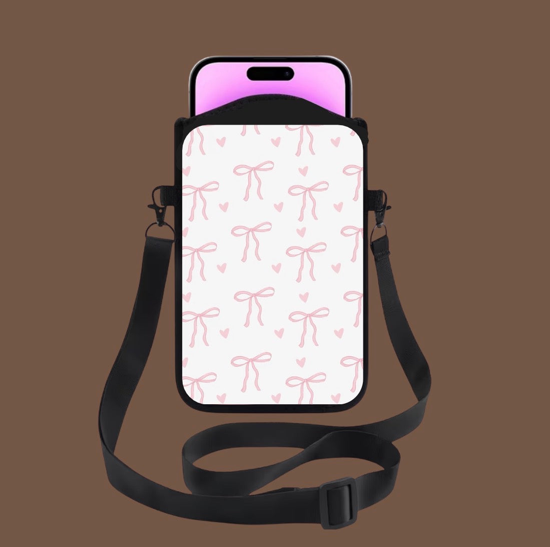 Sacoche téléphone bandoulière - nœud