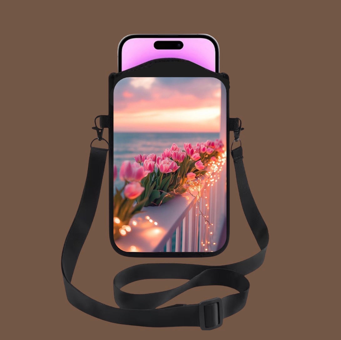 Sacoche téléphone bandoulière - plage