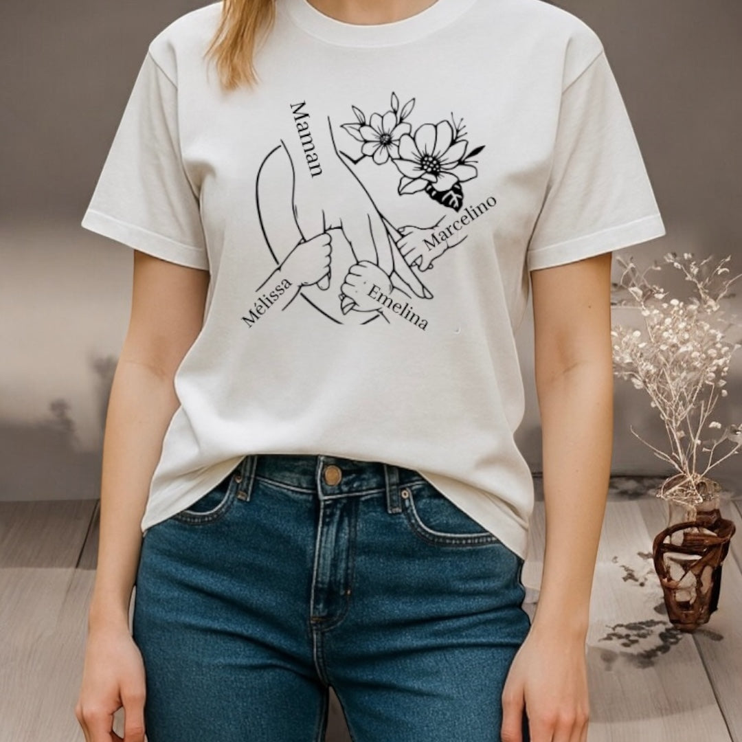 T-shirt / Pull - Maman avec les mains de ses enfants