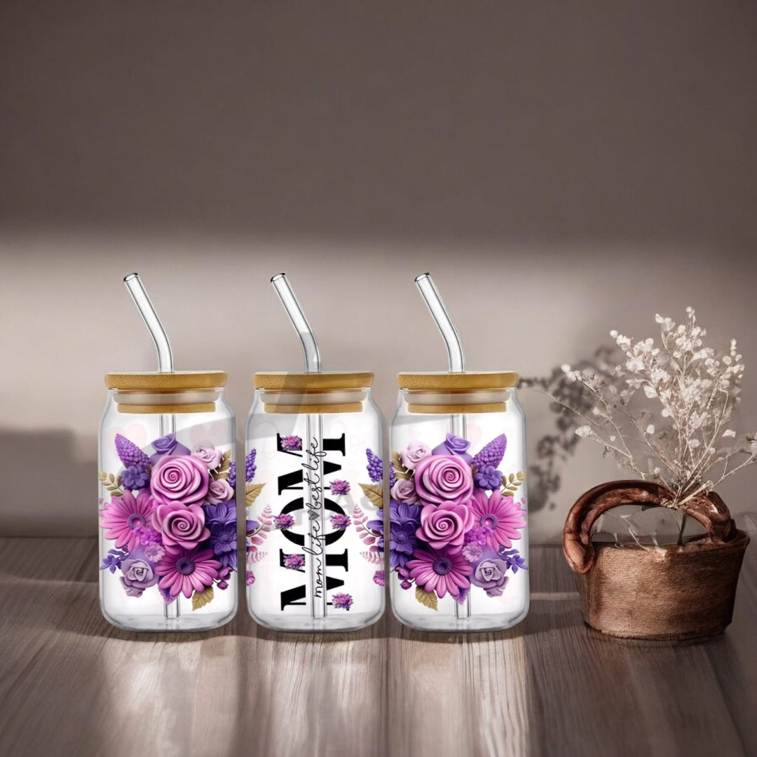 Verre à paille « best mom »
