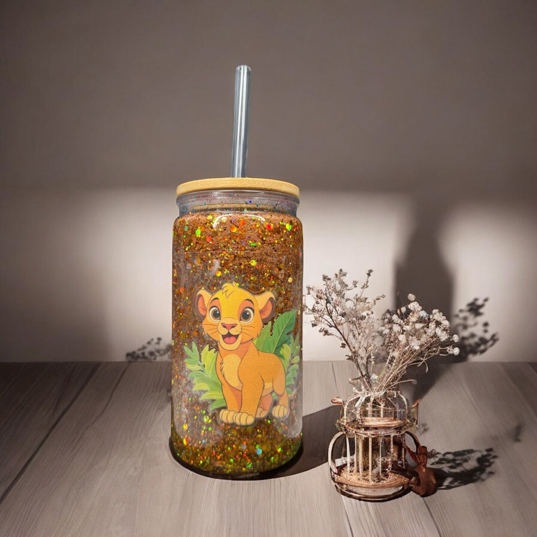 Gobelet boule à neige roi lion