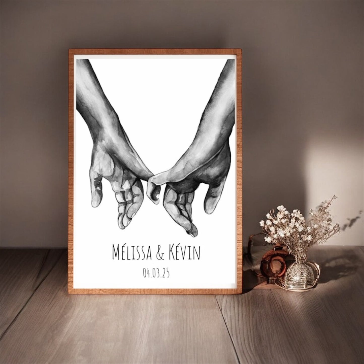 Affiche « mains entrelacées »