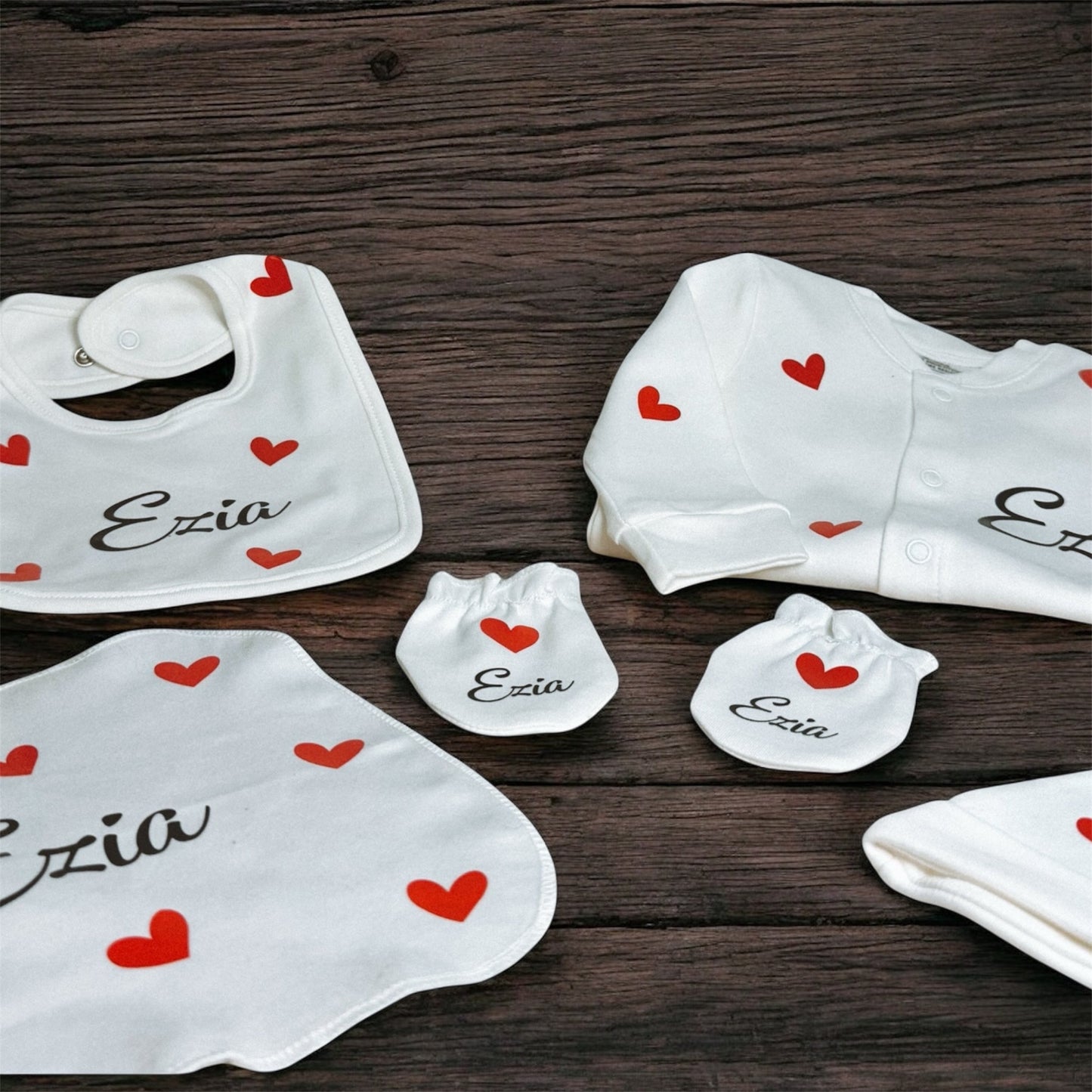 Kit de naissance cœur + prénom