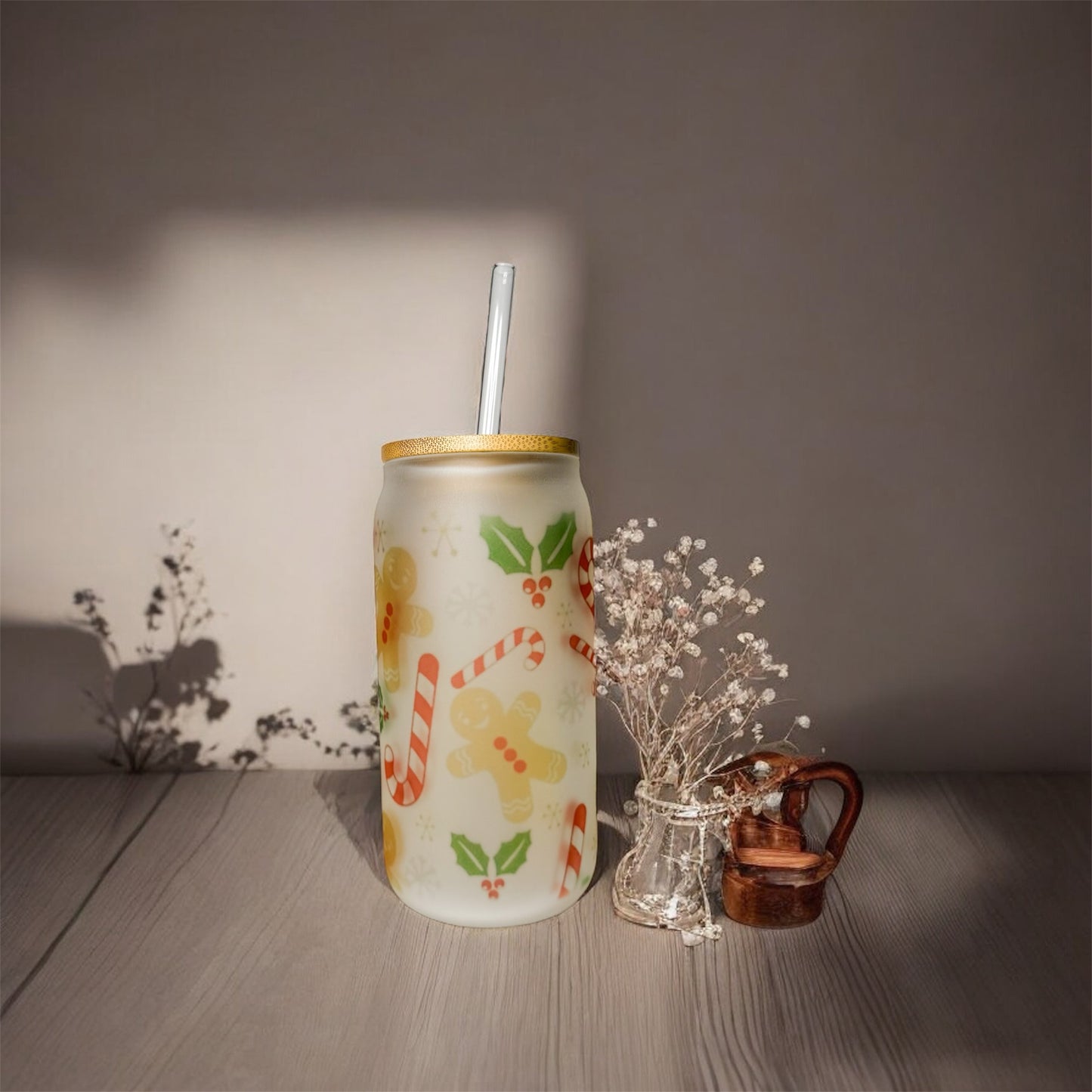 Verre à paille de Noël