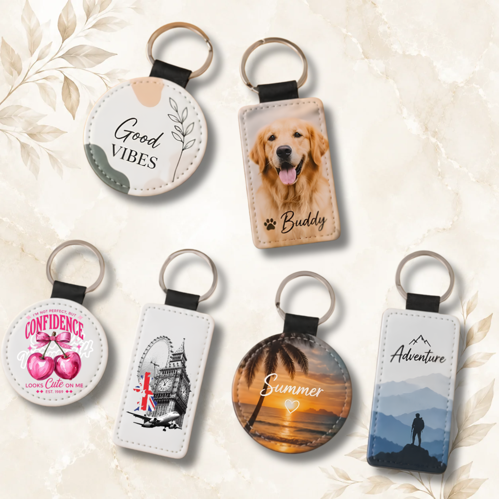 Porte clés personnalisable en cuir
