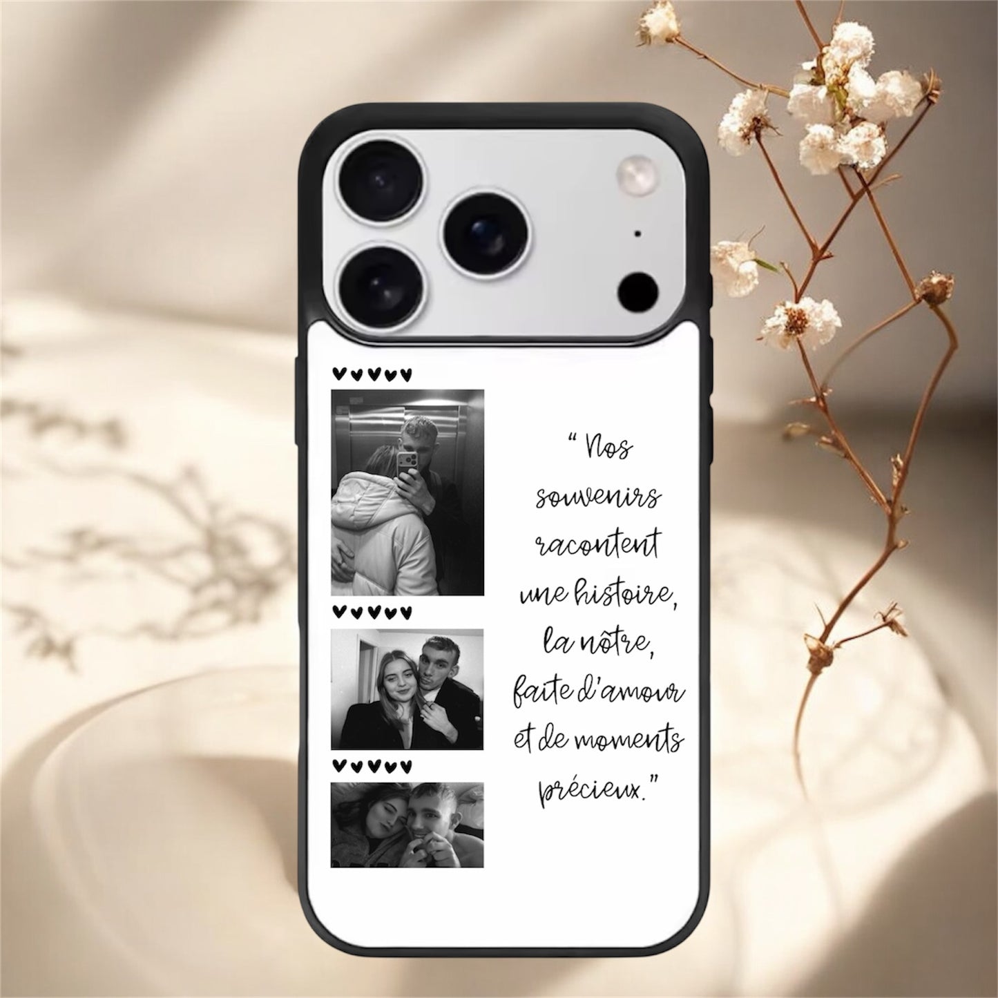 Coque photo avec phrase à personnaliser