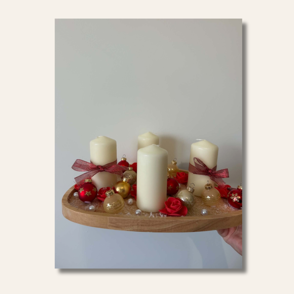 Couronne de l’avent - Blanc et Or