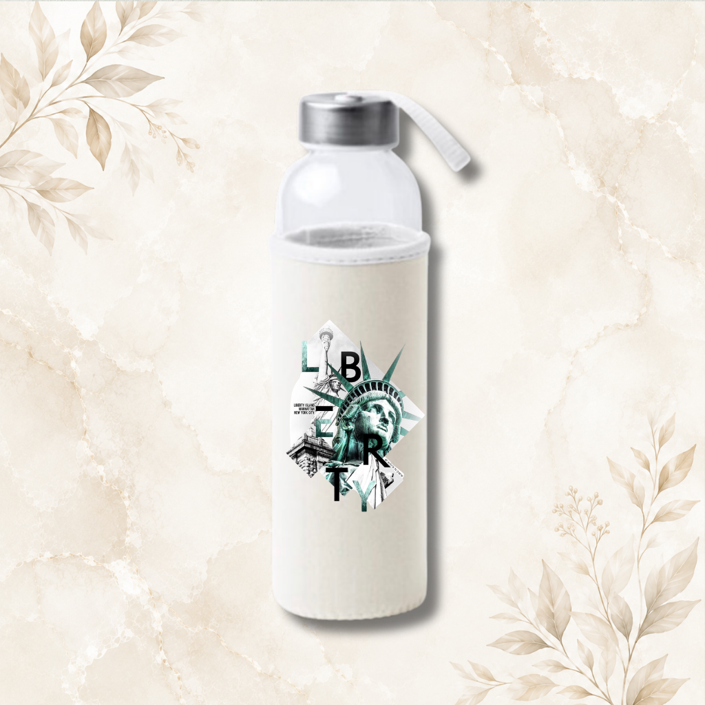 Bouteille 500 ml en verre avec housse néoprène Personnalisable