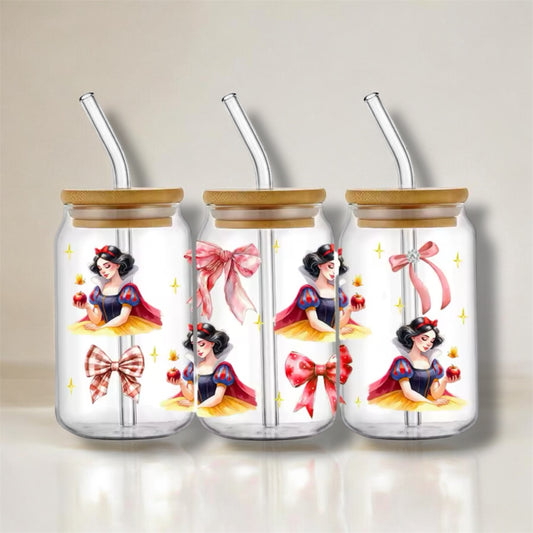 Verre à paille « blanche neige »