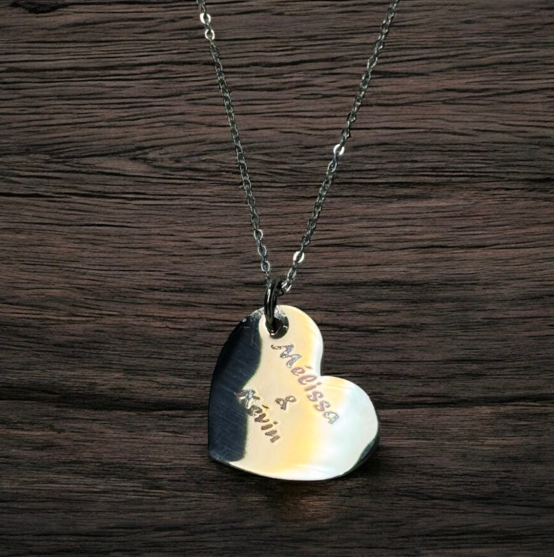 Collier cœur personnalisé prénom