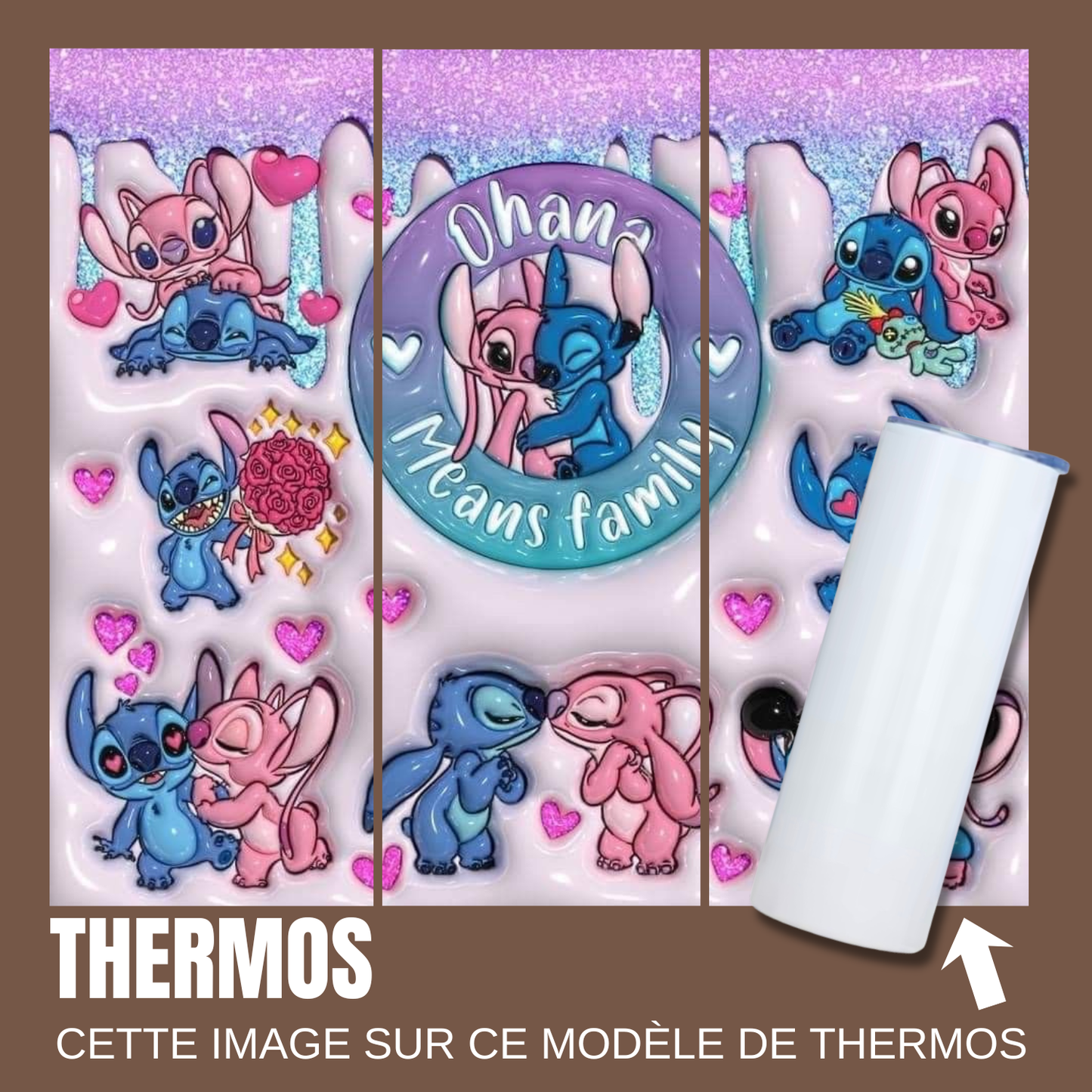 Gourde isotherme - Stitch et Angel