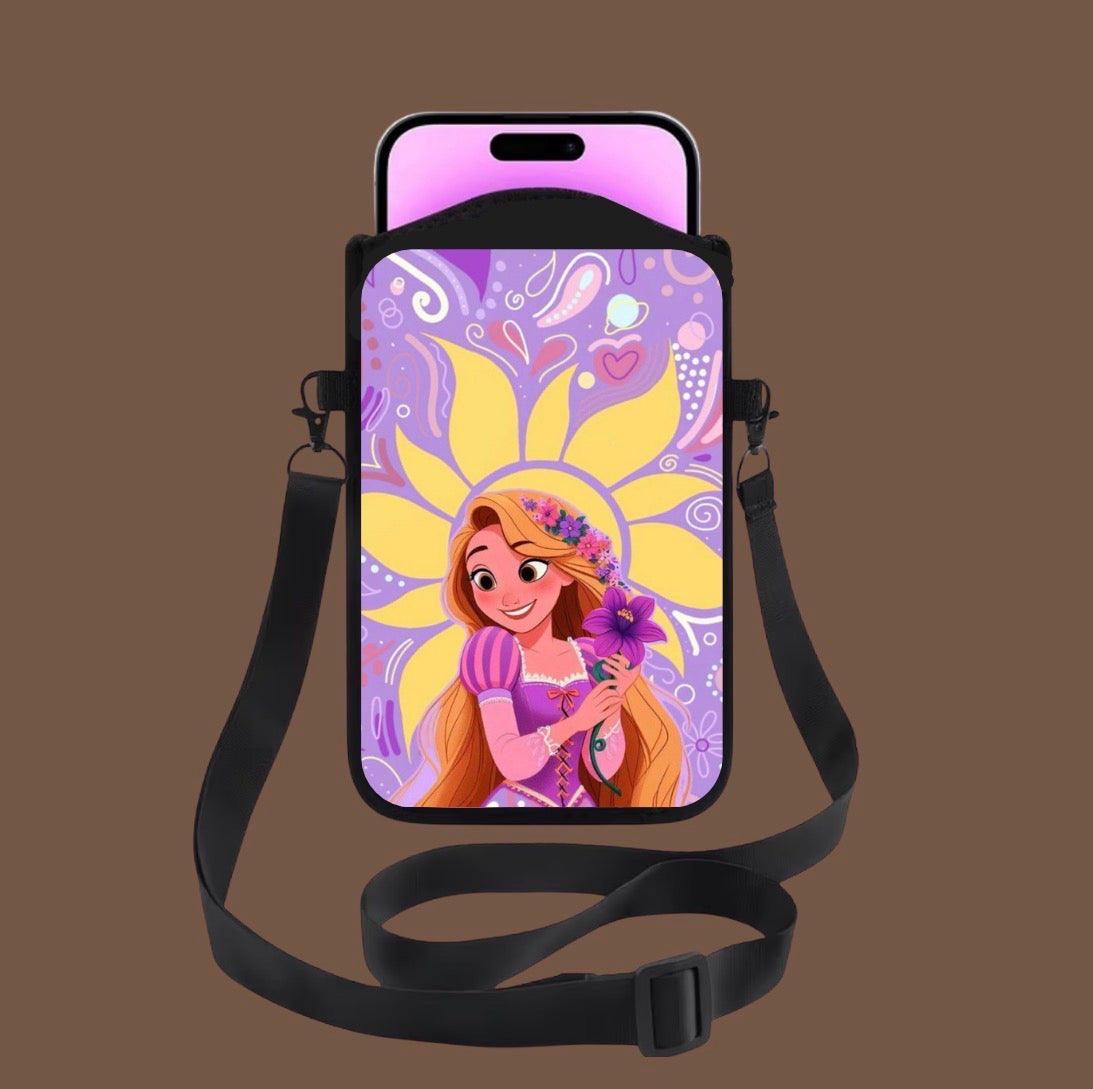 Sacoche téléphone bandoulière - raiponce