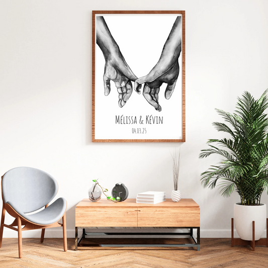 Affiche « mains entrelacées »