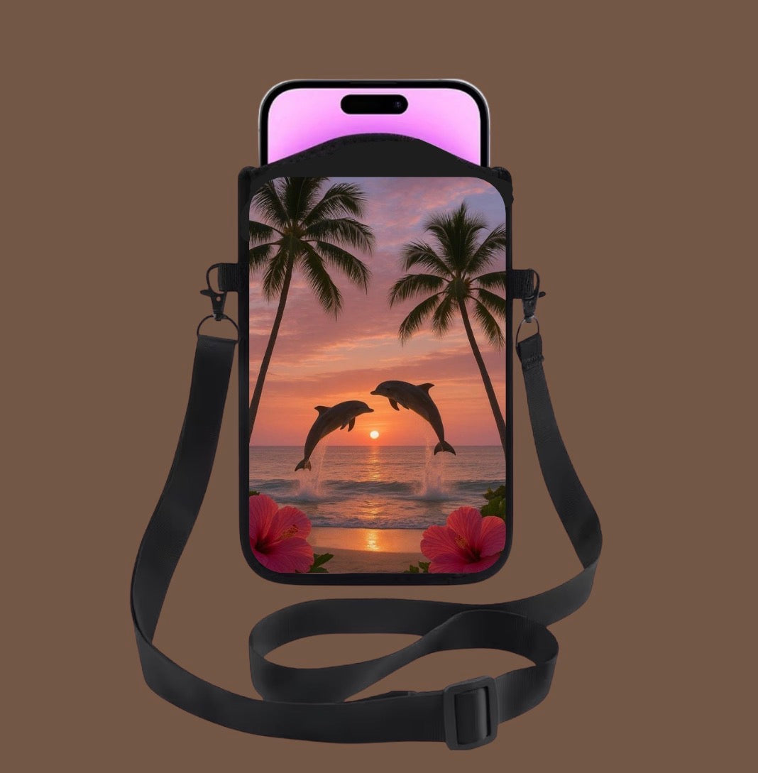 Sacoche téléphone bandoulière - plage