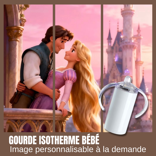 Gourde isotherme pour bébé - raiponce