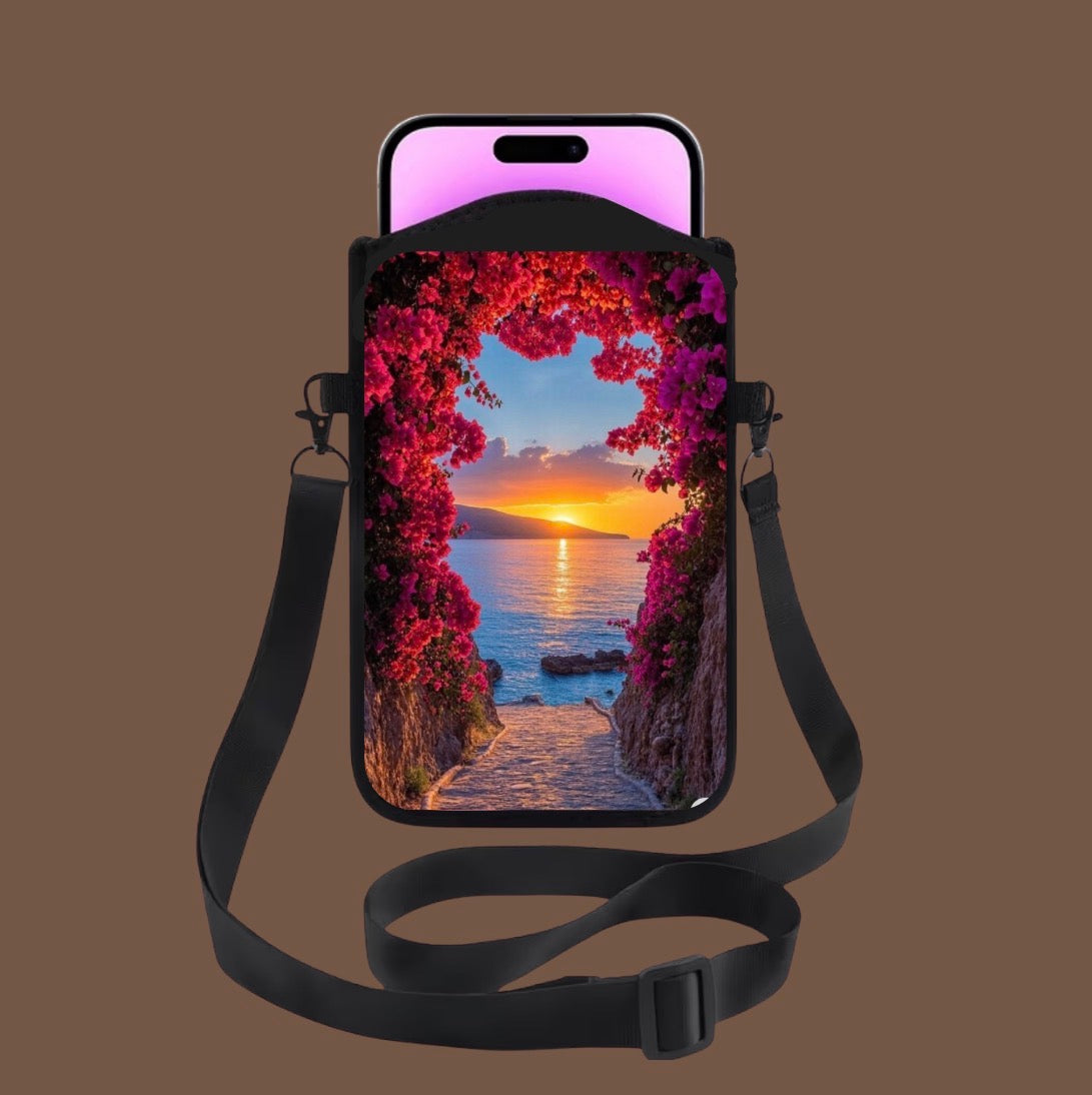 Sacoche téléphone bandoulière - plage