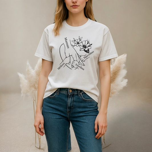 T-shirt / Pull - Maman avec les mains de ses enfants