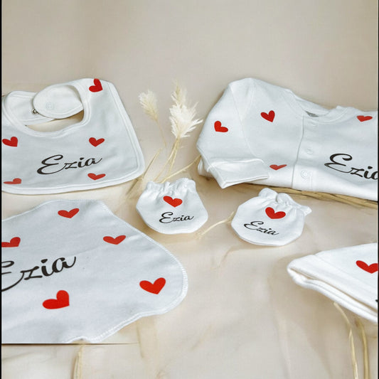 Kit de naissance cœur + prénom