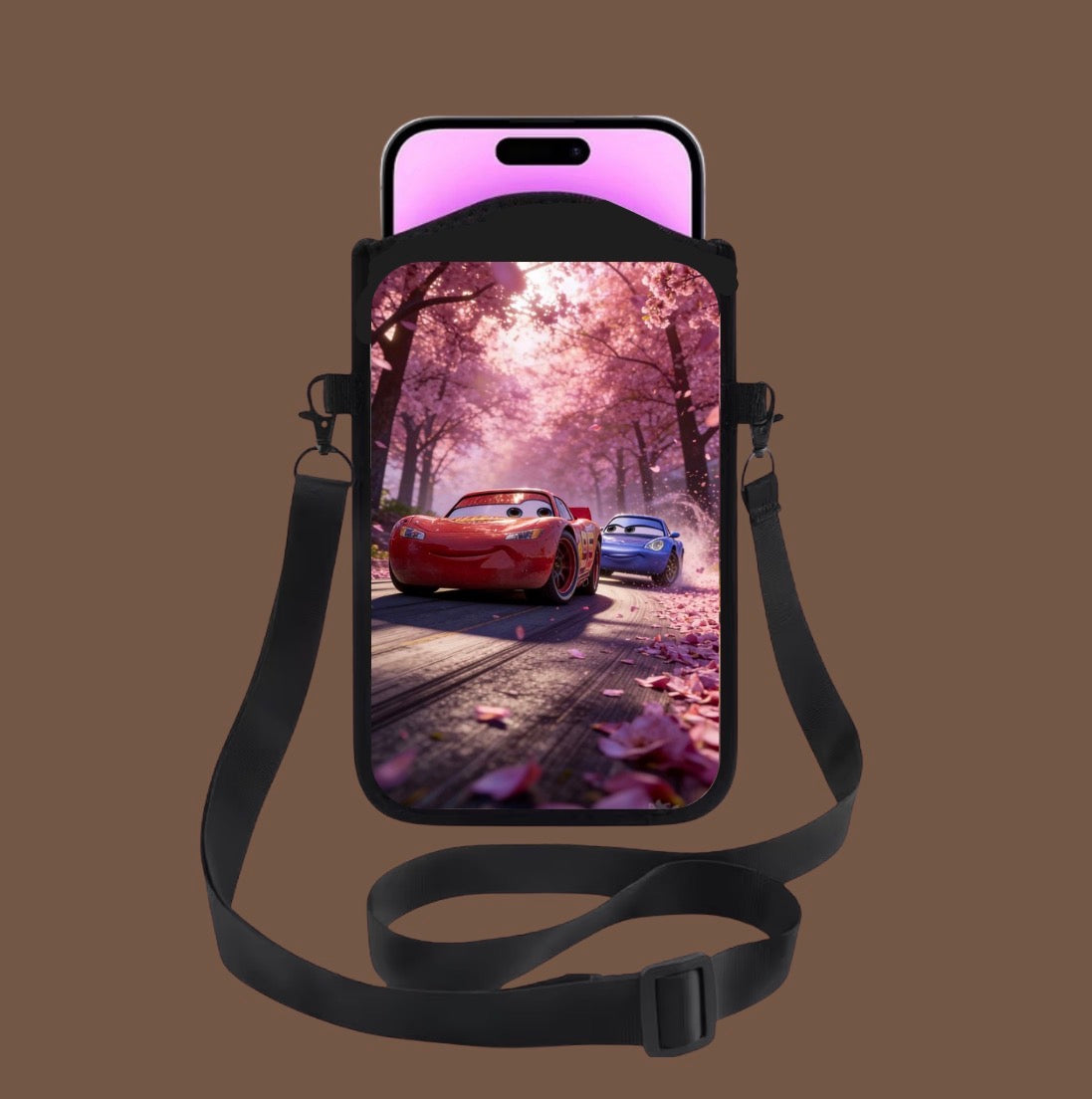 Sacoche téléphone bandoulière - cars