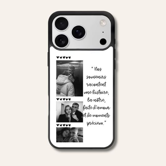 Coque photo avec phrase à personnaliser