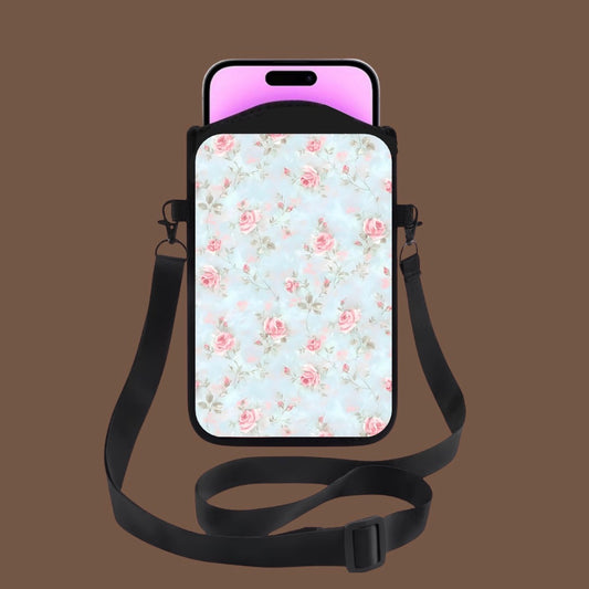 Sacoche téléphone bandoulière - fleur