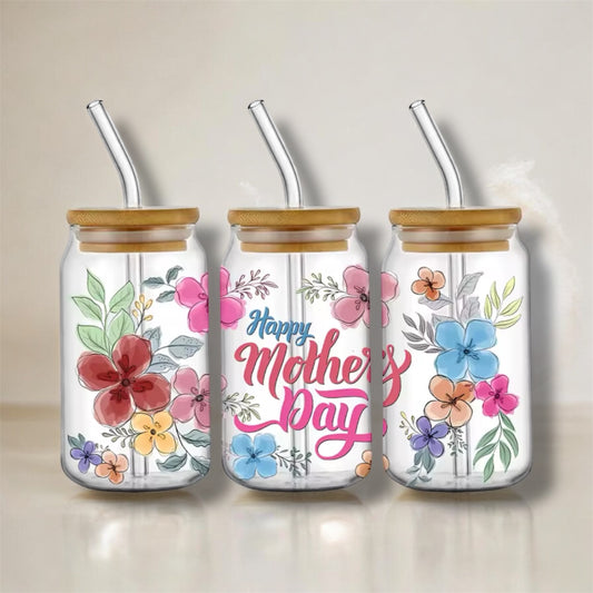Verre à paille « happy mother day »