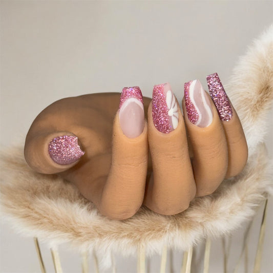 Press on Nails - printemps pailletée