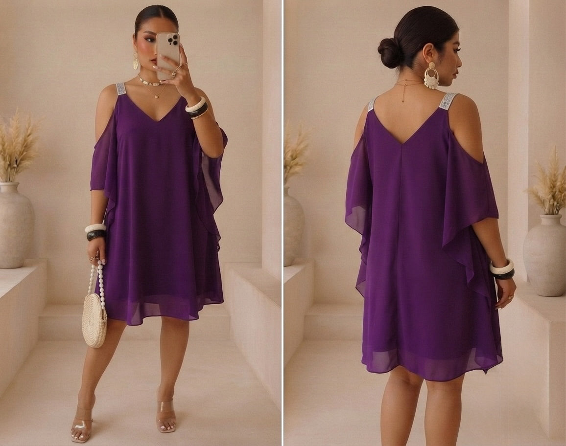 Robe Violette - Grande taille Femme