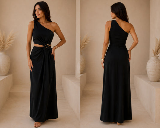 Robe longue noir - Femme