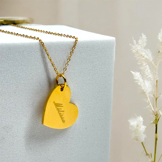 Collier prénom - pendentif cœur