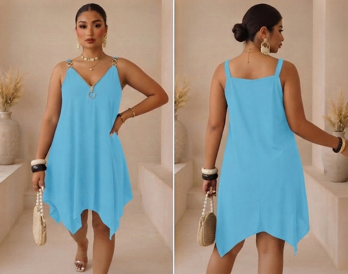 Robe bleu ciel - Grand taille Femme