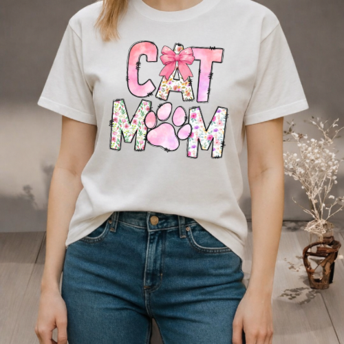 T-shirt « cat mom »