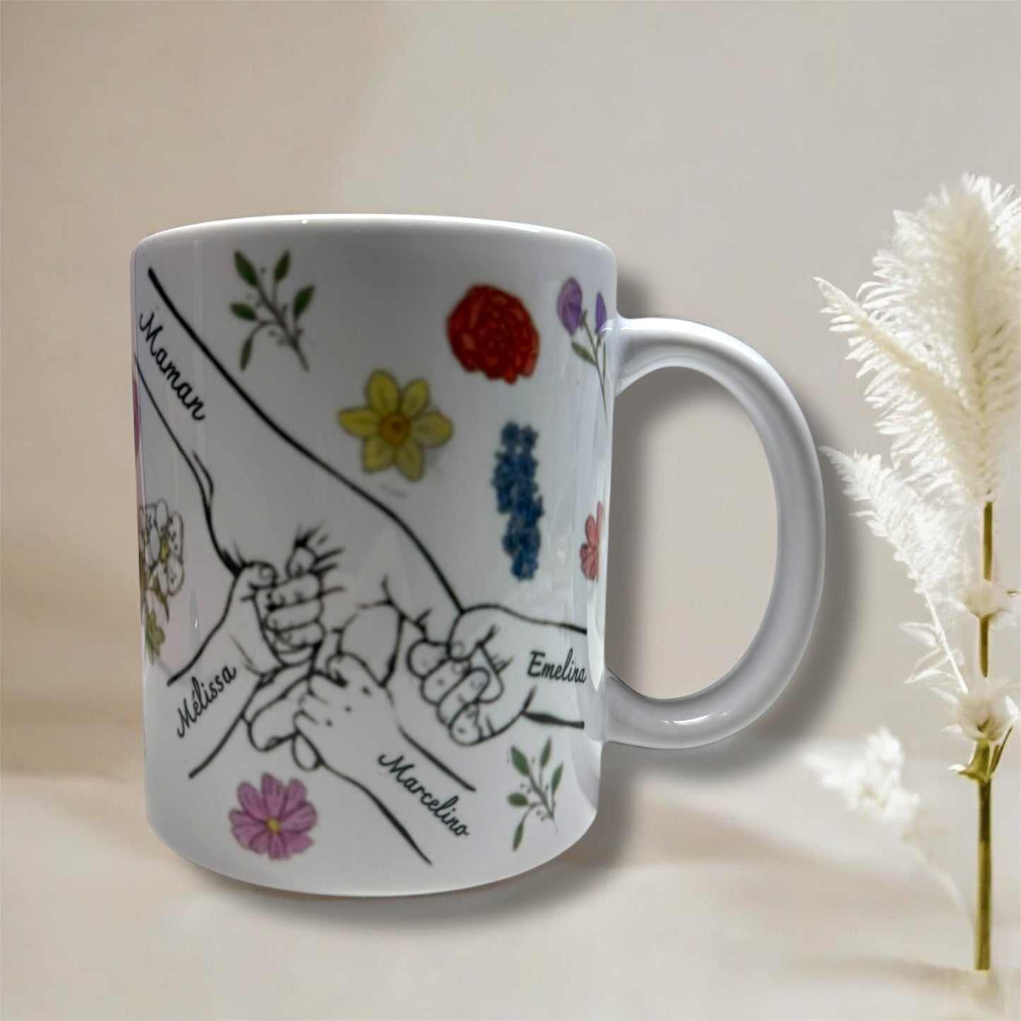 Tasses « maman et ses petits cœurs »