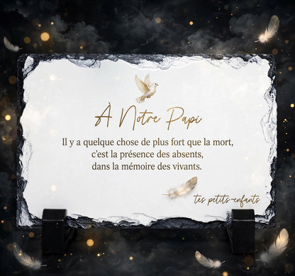 Ardoise commémorative personnalisée