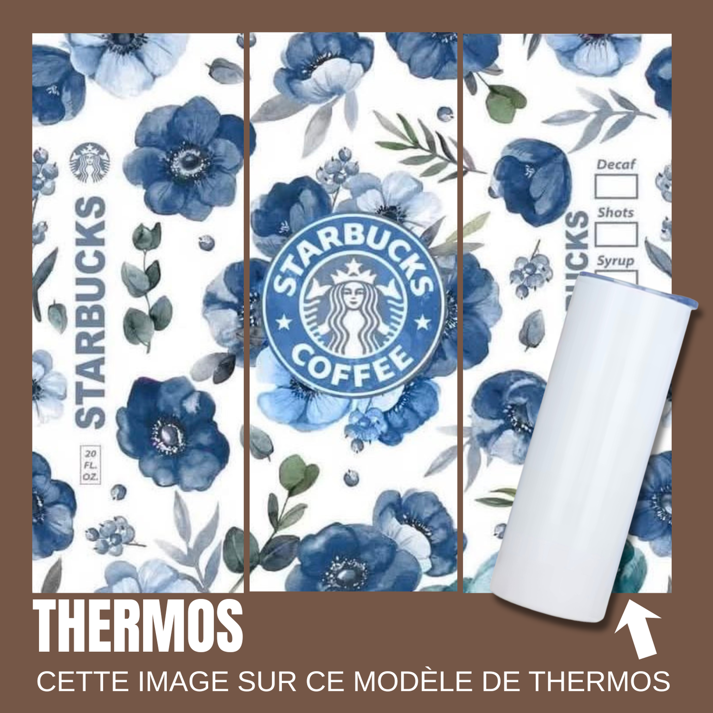 Gourde isotherme - fleuri