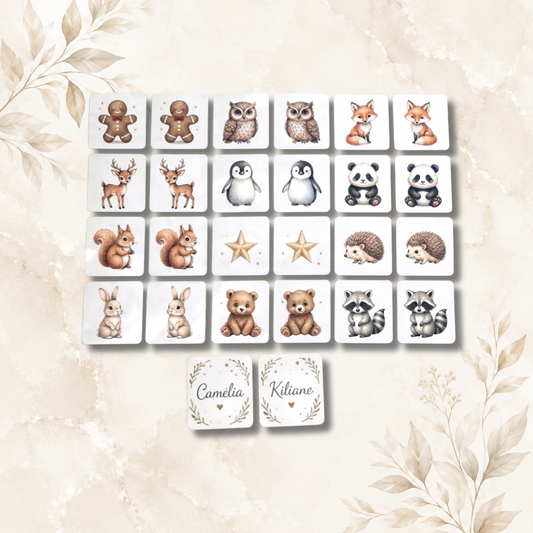 Jeu de memory en bois - 20 pièces