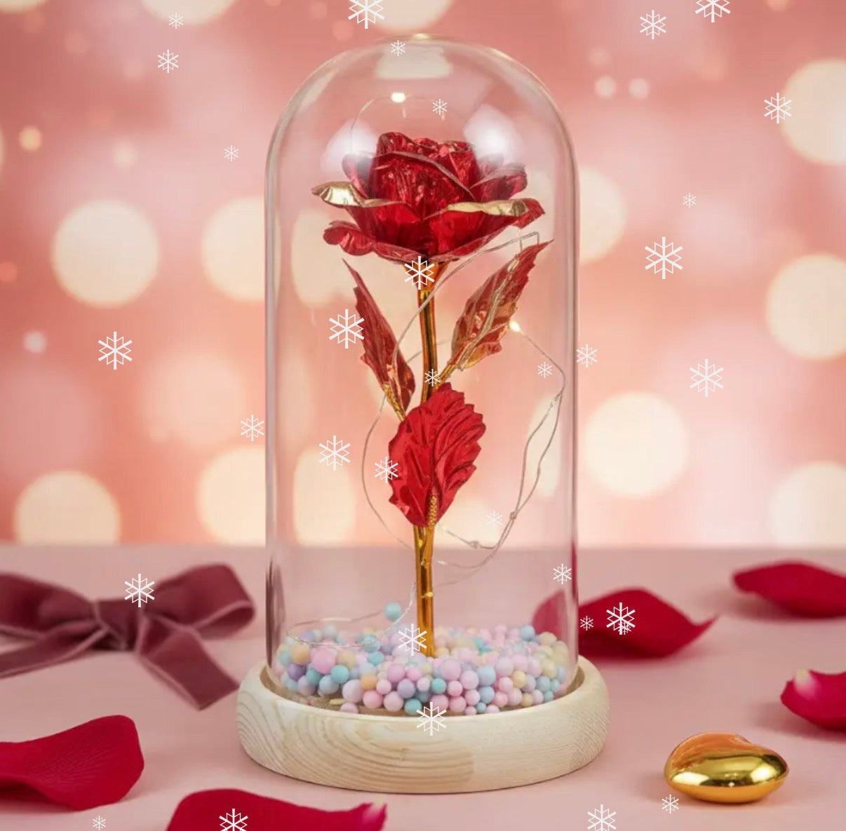 Rose éternelle rouge
