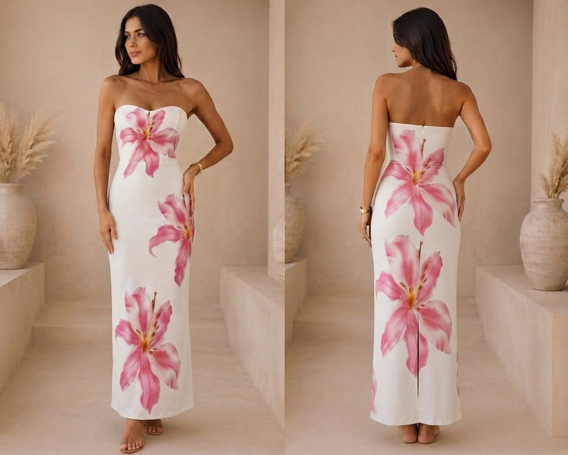 Robe à fleur - Femme