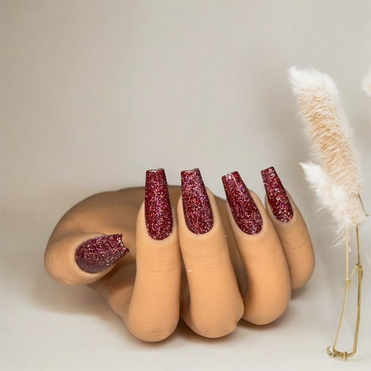 Press on Nails - cerise noir