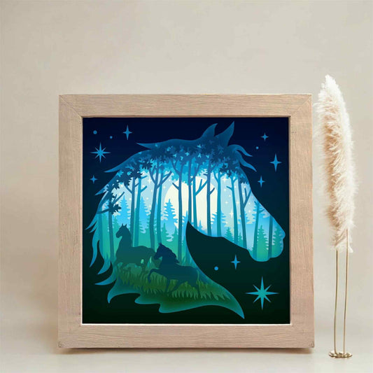 Cadre lumineux - licorne