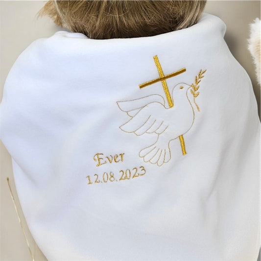 Couverture de baptême personnalisée