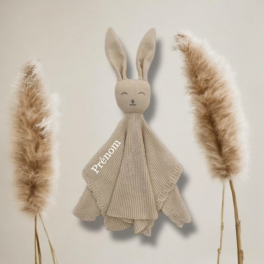Doudou lapin personnalisée