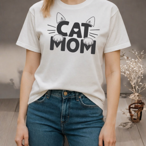 T-shirt « cat mom »
