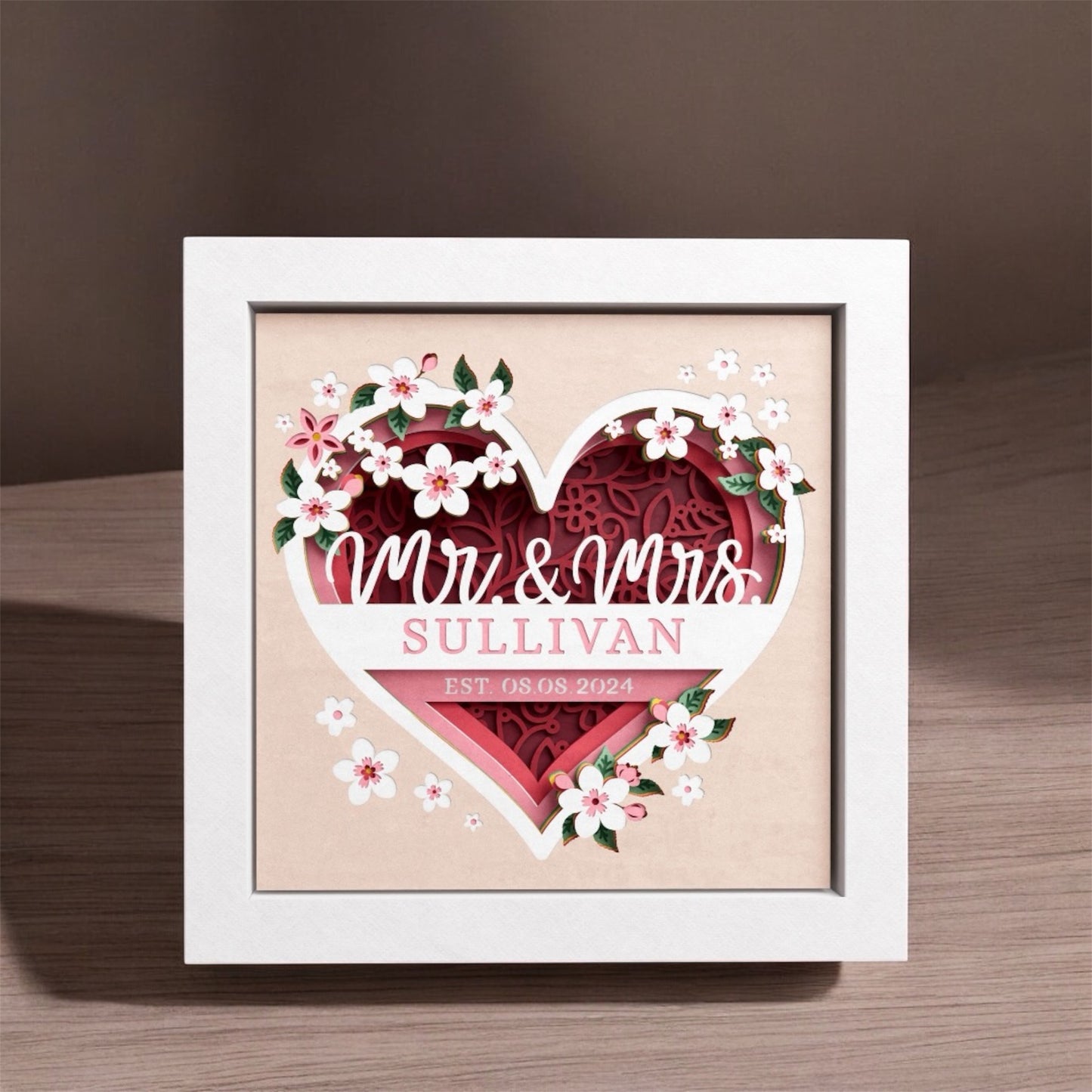 Cadre 3D Mr & Mrs