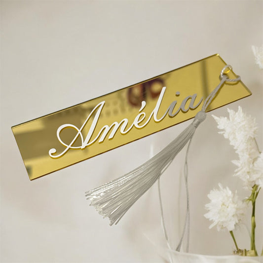 Marque page miroir en or