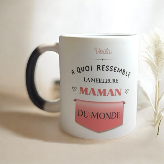 Mug magique « voilà à quoi ressemble la/le meilleur(e) maman/papa… »