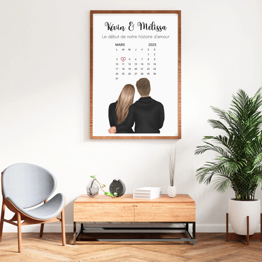 Affiche « Couple Calendrier »
