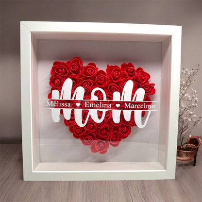 Cadre « mom » avec roses éternelles